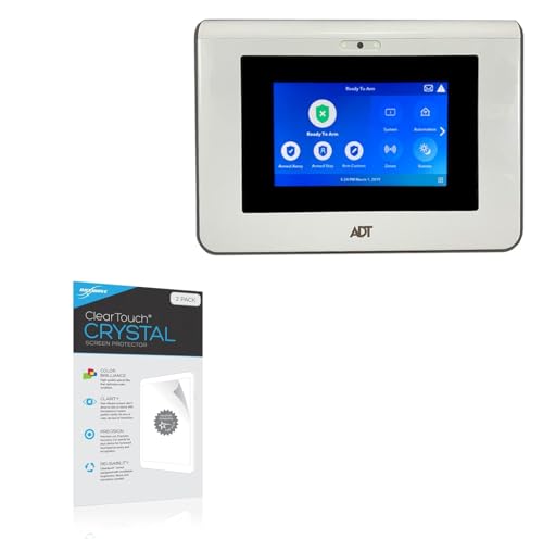 BoxWave Screen Protector Compatible with ADT Command Touchscreen (5 in) - ClearTouch Crystal (2-Pack), HD Film Skin - Shields from Scratches