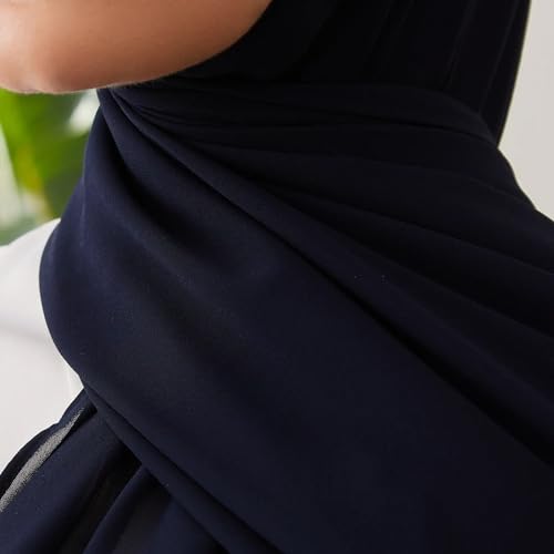 Modest Small Luxury Chiffon Hijab | Premium Lightweight, Flowy and Textured Chiffon Wrap Head Scarf for Women4