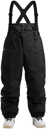 IMPHUT Mens Womens Baggy Snowboard Pants Ski Bibs Overalls Waterproof