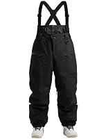 GSOU SNOW Herren Damen Skihose Baggy Snowboardhose Ski Hose Männer Snowboard Hose Oversize Schneehose mit Hosenträgern - Wasserdicht Winddicht Atmungsaktiv Warm