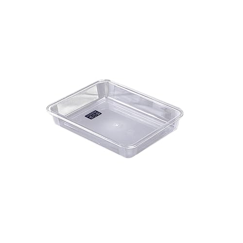 Garneck Food Storage Acrylic Tray Rectangular Trays Smooth Edges Safe for Forks Chopsticks Anti-skid
