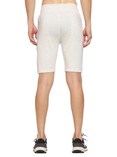 Image of MARK LOUIIS Men's Cotton Blend Shorts with 2 Zipper Pockets + 1 Back Pocket | Lightweight Breathable Casual Shorts | Elastic Waist Comfortable Fit | Multi-Color | M to 7XL