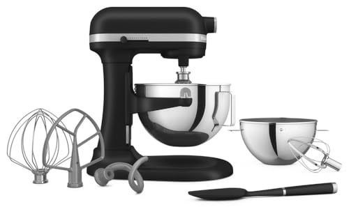 La mejor selección de kitchenaid artisan , tabla con los diez mejores. 48 KitchenAid Batidora de Pie Profesional, 4.7 L, Negra, con Tazón de Acero Inoxidable y Accesorios