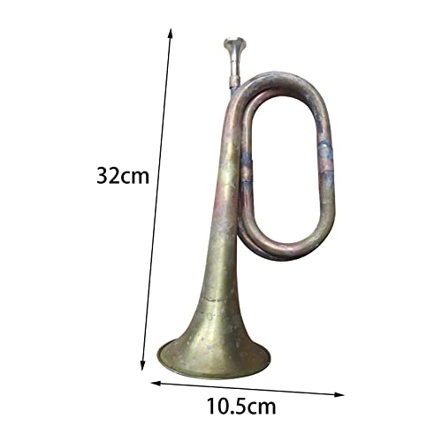 Bugle instrument vent cuivre massif solide de 32cm pour apprentissage musical