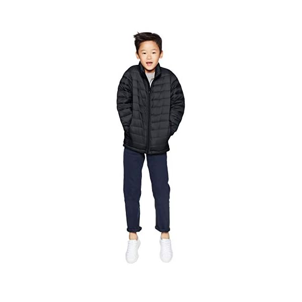 Amazon Essentials Big Boys' Lightweight Water-Resistant Packable Puffer Jacket, Black Caviar, X-Large - Image 3