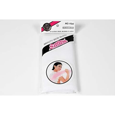 Salux Nylon Japanese Beauty Skin Bath Wash Cloth/Towel White1 Count Cover