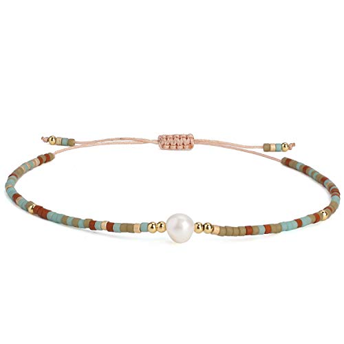 KELITCH New 2020 Friendship Bracelets Miyuki Beaded Woven Strand Bracelets for Women Bracelets Bangles (Colorful M)