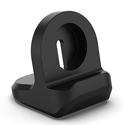 Mingzhe Base de sílica para Apple Watch - Suporte de carregamento de orifício de cabo sem mão - Compatível com iWatch Watch Dock