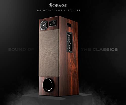 Image of Obage ST-777 100 Watts Single Tower Home Theatre System Tri-Amped with Karaoke, Bluetooth 5.0, Optical in, FM, USB, AUX