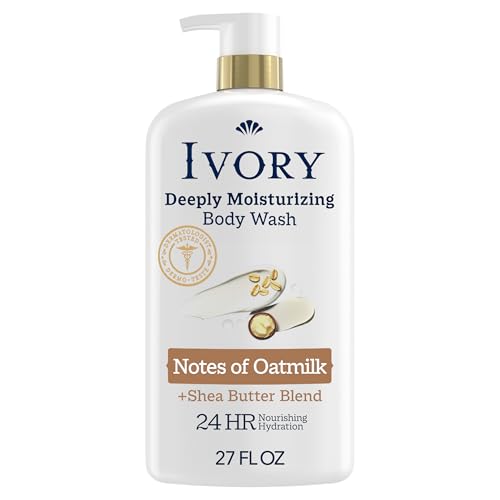 Ivory Body Wash, Deeply Moisturizing, 24hr Nourishing Hydration, Soothes Itchy Dry Skin, Made with...
