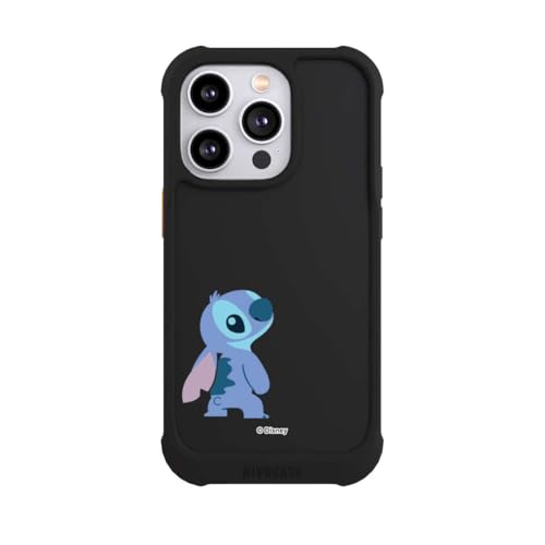 Coque iPhone 14 Pro antichoc MagSafe NIVOmax noire Lilo et Stitch Disney