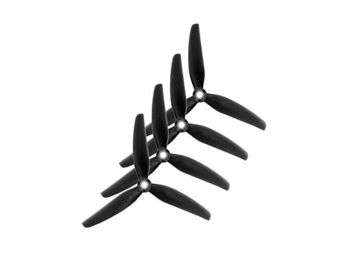 Vuquad 5 İnç Drone Pervanesi - 4'lü paket 2 x CW + 2 x Ccw Stealth MK1 5″ (inç) 3 Pal Cıne Mat Siyah
