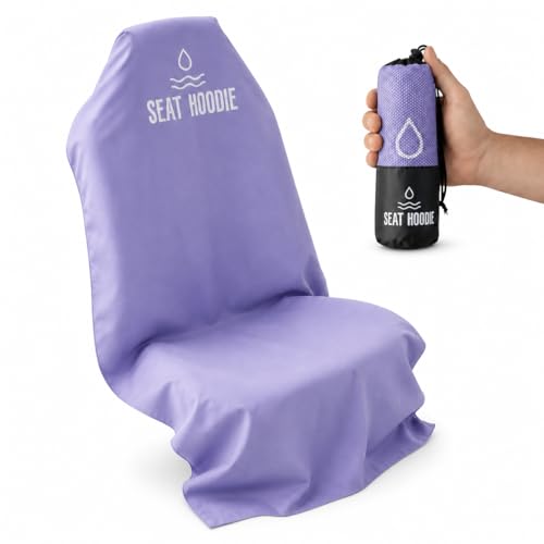 Seat Hoodie Car Seat Towel | Premium Microfiber Towel Seat Covers for Cars | Universal Fit & Machine Washable | Portable Car Seat Towel Cover After Gym Yoga Beach Taro Purple