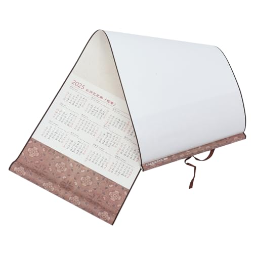 CONGARTENO 年空白挂? 書道用紙 掛け軸カレンダー 壁掛け可能 手書き対応 画 水彩画向け 書写練習用 軽量コンパクト 家用装飾兼用