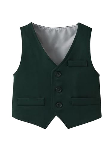 Image of Boarnseorl Baby Boys Shorts Sets, Infant Shirt+Shorts+Bow Tie+Vest,Toddler Gentleman Outfits Suits