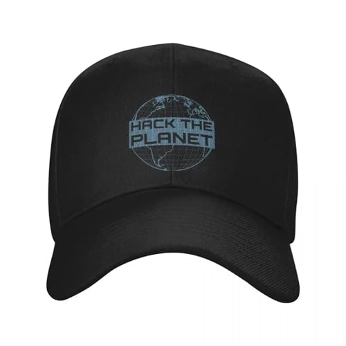 Gorras de béisbol para Hombres, Hack The Planet - Blue Globe Design para Hackers informáticos Gorra de béisbol Gorra táctica Gorra de Golf Gorra de Lujo de diseñador Hombre Femenino