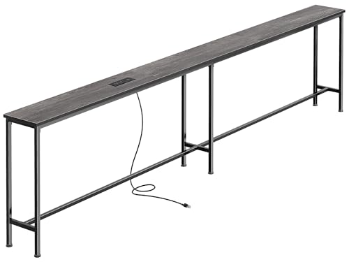 SUPERJARE 102.4 Inch Sofa Table with Power Outlets and USB-C