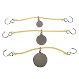 GRIRIW Set of 3 Stainless Steel Target Discs Rubber Bands 2.5/3/4 cm Diameter Professional Shooting Supplies for Outdoor Practice