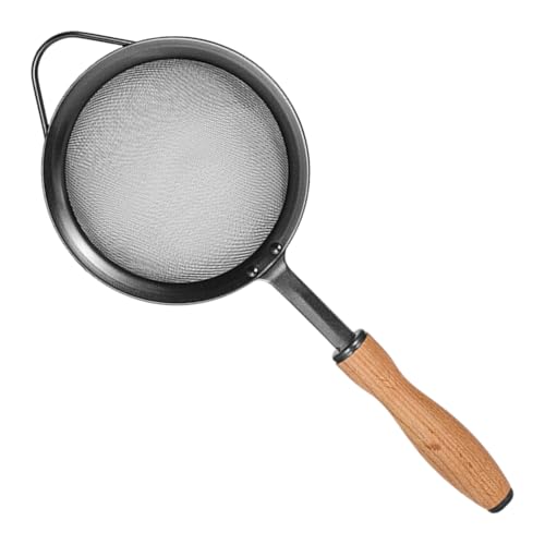 Colador fino | Cuchara Tamiz Filtro de Mango Aislado - Accesorio Culinario para Filtrar Escurrir Enjuague Pastas Café Harina Té Quinoa Huevos Arroz