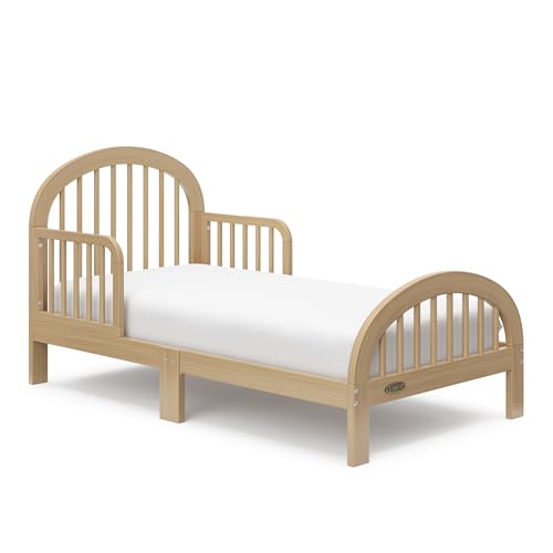 15 Best Wooden Toddler Beds That Are Safe and Stylish for Your Little One 23 Graco Olivia Toddler Bed (Driftwood) - GREENGUARD Gold Certified, Includes Toddler Safety Guardrails, Fits Standard Crib & Toddler Mattress, Stylish Arched Design
