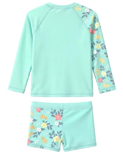 Image of weVSwe Girls Rash Guard Set 2-Piece UPF 50+ Sun Protection Swimsuit 2T-14 Years