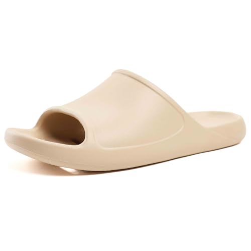 Image of Arch Support Shower Shoes for Women and Men Quick Drying with Drain Holes Slide Sandals Soft Cushioned Anti-Slip Pool Slides Comfort Bathroom Shower Slides