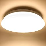 [ sicherere Schale]: Das Kunststoffgehäuse aus hochwertigem Klasse A PC hat eine bessere Lichtdurchlässigkeit und Intensität als andere Deckenlampen, es ist stoß, vibrationsfest und isoliertund, deshalb vermeiden Sie elektrischen Schlag und Feuer.