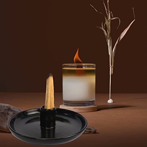 Palo Santo Holder, Palo Santo Burner, Ceramic Palo Santo Holder, Palo Santo Sticks Holder, Smudge Bowl, Sage Holder, Crystal Holder (Black) #TOP4