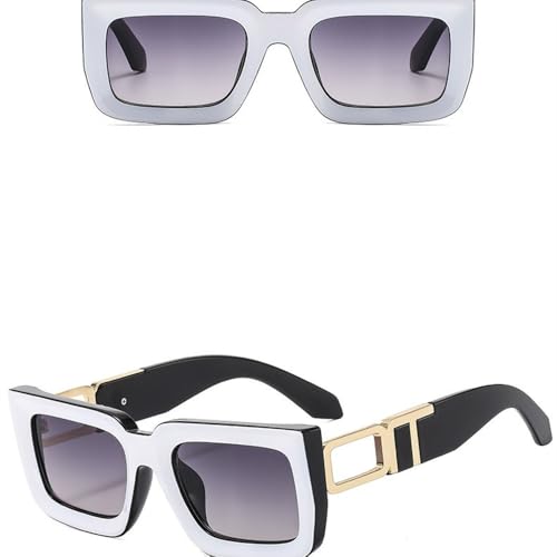 Lunettes de soleil de luxe à la mode avec finitions rétro bicolores