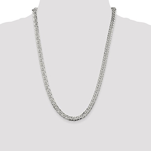 IceCarats 925 Sterling Silver 6.25mm 6 Side Double Curb Link Chain Necklace4