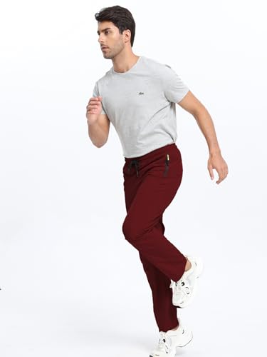 Image of Men's Lightweight Hiking Pants Elastic Waist Water Resistant Quick-Dry Sweatpants for Running Traveling Outdoor Work