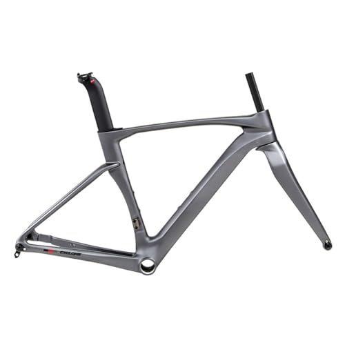 Juego de cuadros de bicicleta de carretera de fibra de carbono para carreras de ciclocross con freno de disco y eje pasante