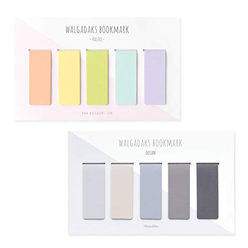 Monolike Magnetic Bookmarks Pastel + Ocean, 10 Pieces #TOP23
