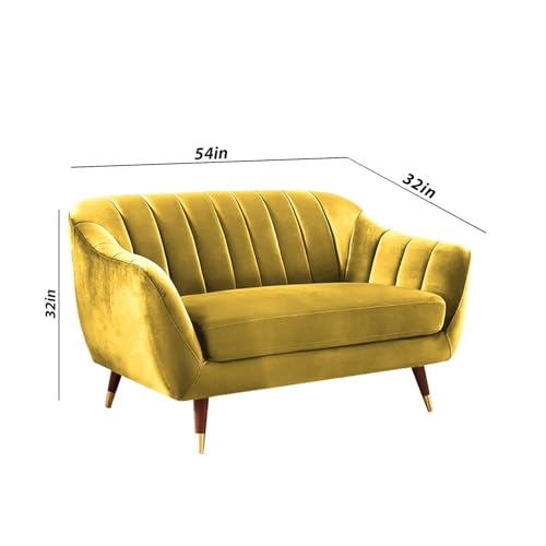 Image of Atticus 3+2 Seater Sofa Set for Living Room (Yellow Colour) Premium Fabric Sofa