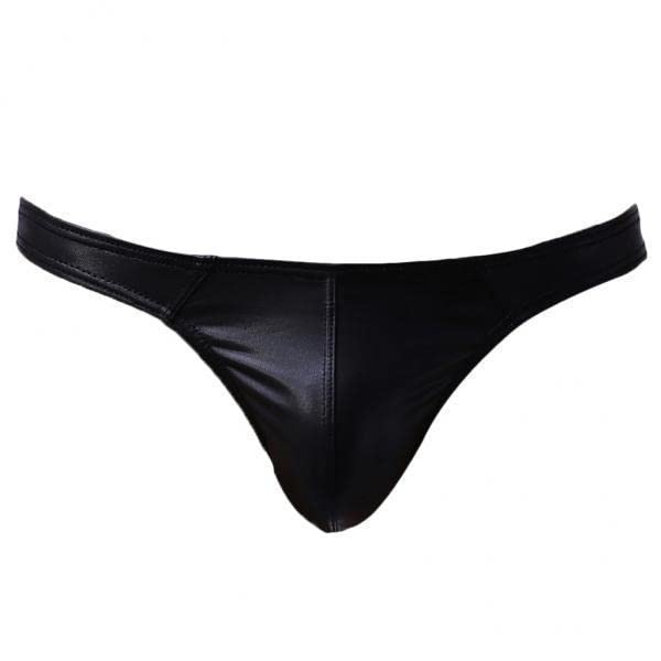 Mens Soft Underwear Thongs | Low Waist Briefs for Men | Comfortable Stretch Nylon Spandex Lingerie Nightwear | Black 2 Pack (Size M)-image-21