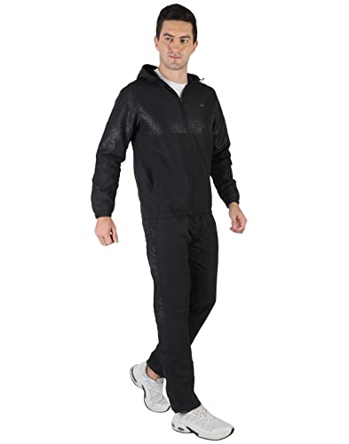 Image of Monte Carlo Men Black Polyester Solid Tracksuit 221054610-1