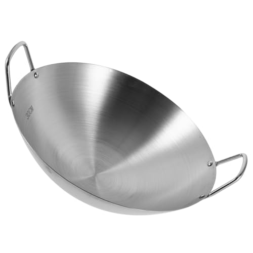 Wok redondo de acero inoxidable 30 cm miniatura 1