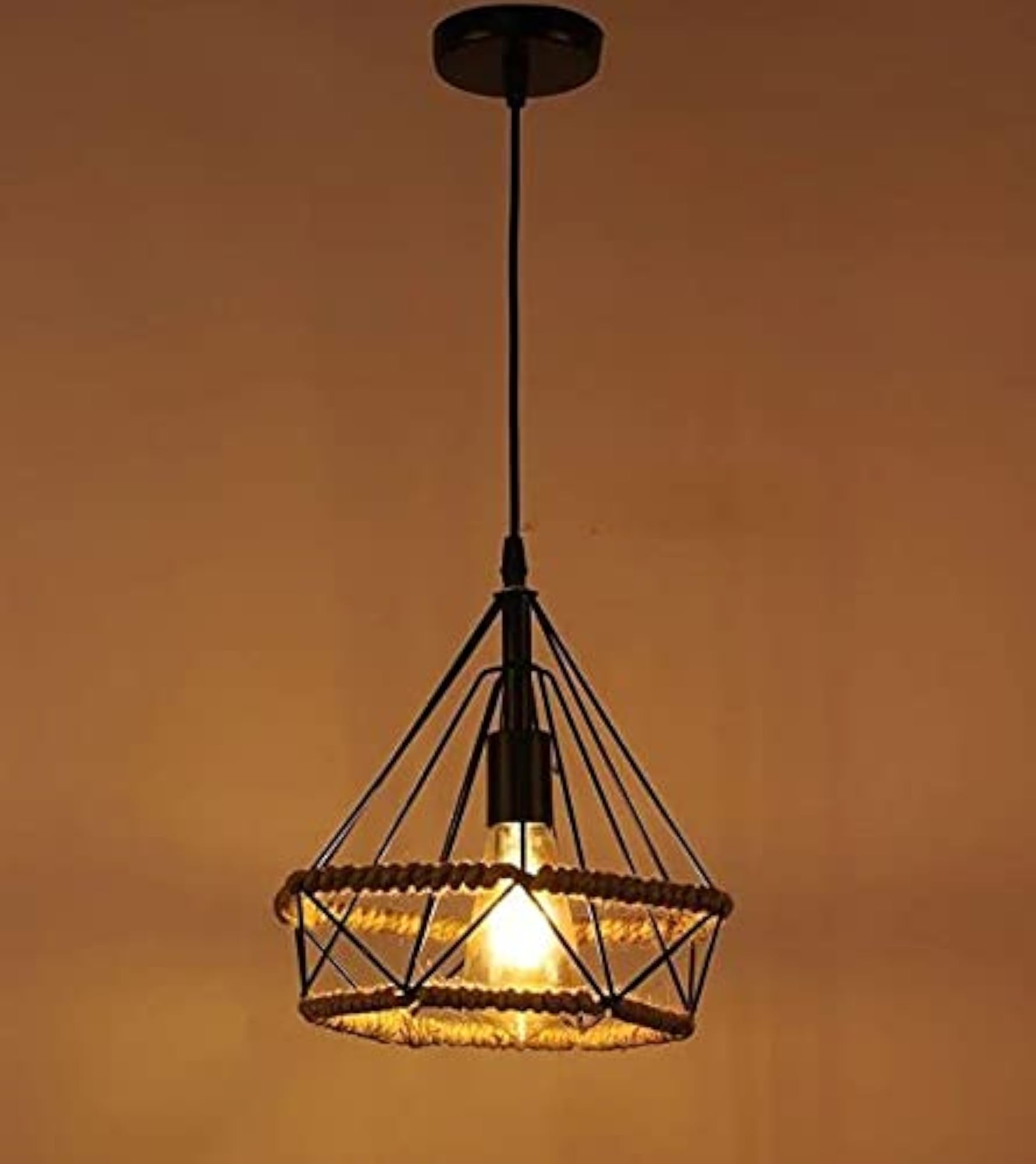 Stylish Black Pendant Ceiling Light with E27 Base