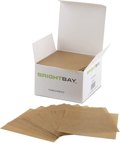BrightBay Parchment Paper Brown 3x3 Inches, Precut, Naturally...