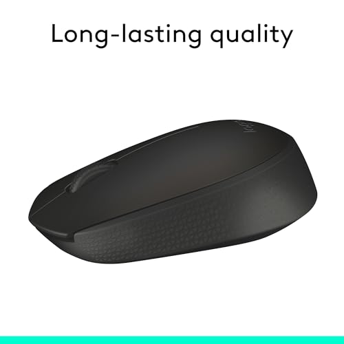 Logitech M170 Wireless Mouse for PC, Mac, Laptop, 2.4 GHz with USB Mini Receiver, Optical Tracking, 12-Months Battery Life, Ambidextrous - Black - Image 6