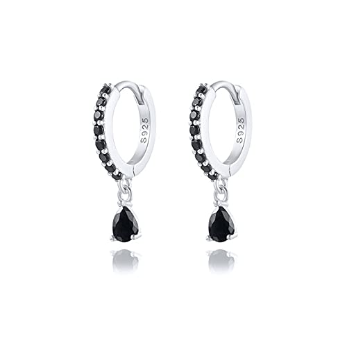 Boucles d'oreilles zircon noir pour femmes par TYKHGFS
