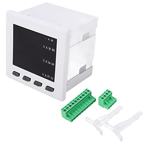 96?UIF Multi Function Meter, 3 Phase Digital Display, Volt Amp, Frequency Measuring Meter, Electrical Power Analyzer, Voltage Current Tester for Industrial Use