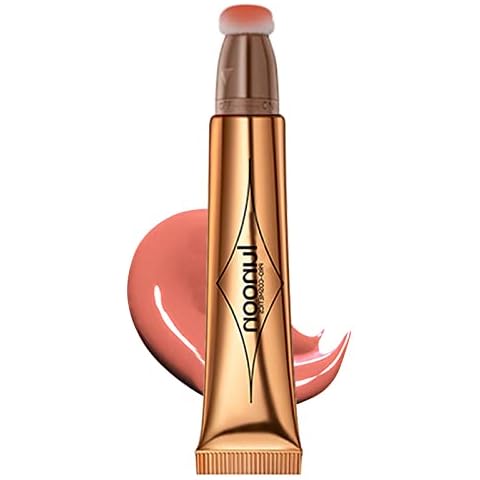 Flüssige Kontur Beauty Wand, Highlighter-Make-up-Stick, Kissen Applicator befestigt, 3-in-1 cremiger Rouge-Highlighter-Stift, seidige Creme Gesicht Highlighter Bronze Make-up Stick Cover