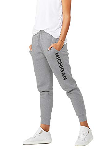 Daxton Adult Unisex Basic Jogger Sweatpants Usa Cities States Side Letters - Michigan, L #TOP2