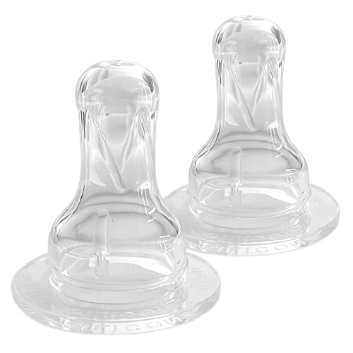 Image of Baby Proof Me Essentials Medium Flow Baby Bottle Nipples - 2 Pack, Level 2 Nipples for 3+ Months, SkinSoft Silicone Nipples for Bottles, Universal Bottle Fit