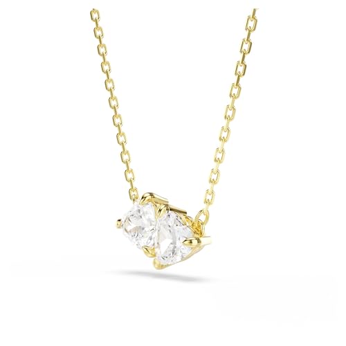 Swarovski Mesmera necklace, Heart, White, Gold-tone finish3