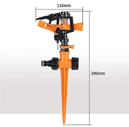 Sprinkler, roterende sprinkler, langeafstand pulserende hoofd gazon sprinkler, swing sprinkler, waterbesparing, geschikt… - Afbeelding 4