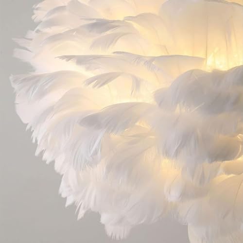 Lámpara de pie de plumas para iluminar sin deslumbrar con mesa de mármol integrada 3