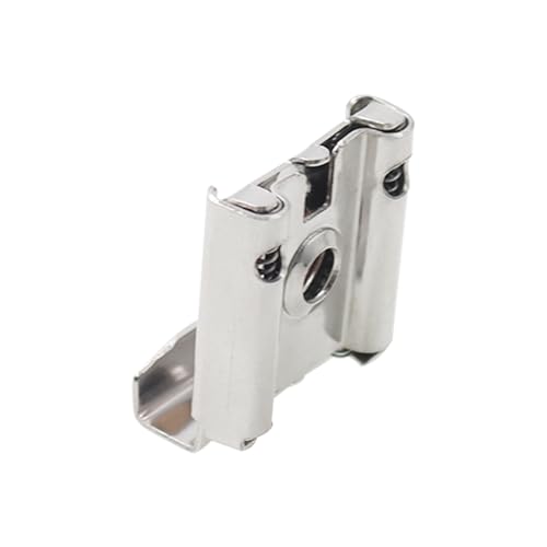 Image of Metal Mirror Clip,ULIFESTAR SUS304 Wide Channel Mirror Hanger Clip,Large Mirror Retainer Clip,Heavy Frameless Mirror J-channel Mount Wall Clips with Screw Spring Loaded Mirror Hanger Clip 12PCS