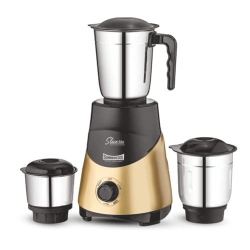 Summercool Slice Max 500 Watt Mixer Grinder with 3 Jars | Long Lasting Shock Proof ABS Body | Heavy Duty Motor | Nano-Grinding Technology | 304 Grade Stainless Steel Blade (3) Summercool Slice Max 500 Watt Mixer Grinder with 3 Jars | Long Lasting Shock Proof ABS Body | Heavy Duty Motor | Nano-Grinding Technology | 304 Grade Stainless Steel Blade (3)
